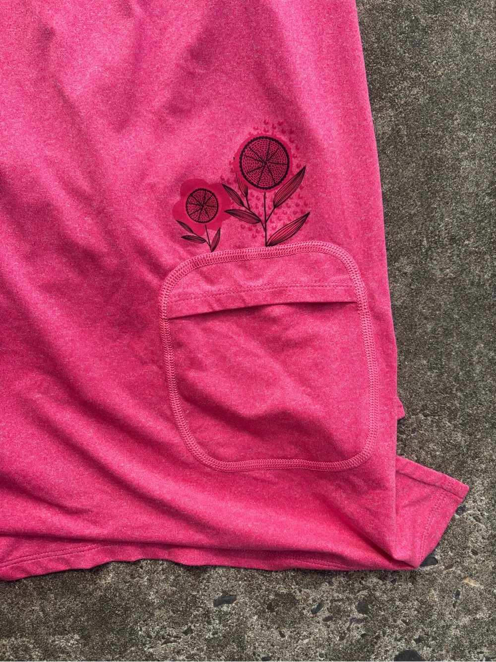 Terry Pink Floral Tank Top - Women's Sleeveless Tee - Picture 3 of 3